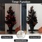 Halloween Lighted Black Rose with Orange Glitter Urn Porch Trees and Wreath/Teardrop Set
